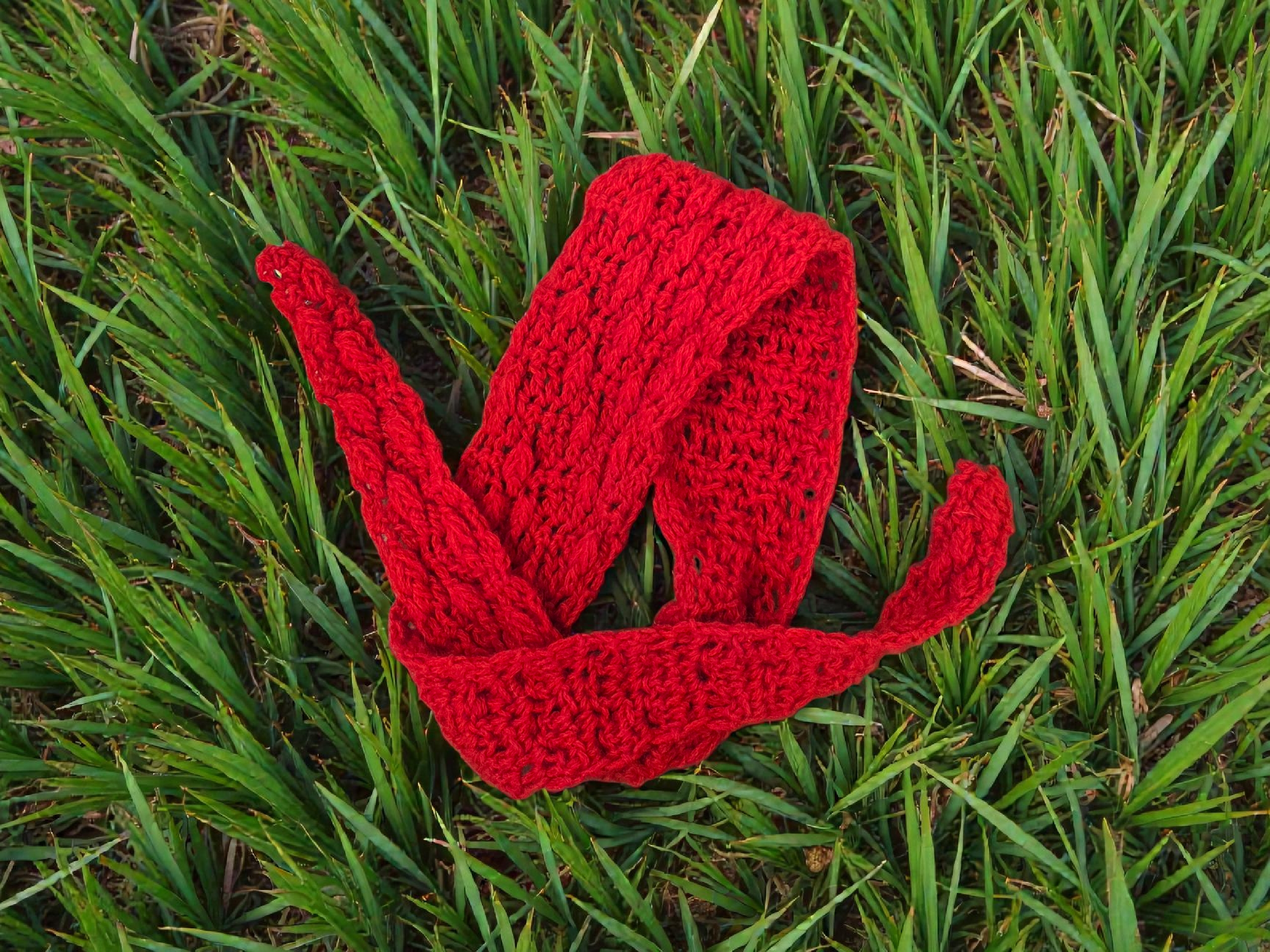 Hekklað blað turriklæði